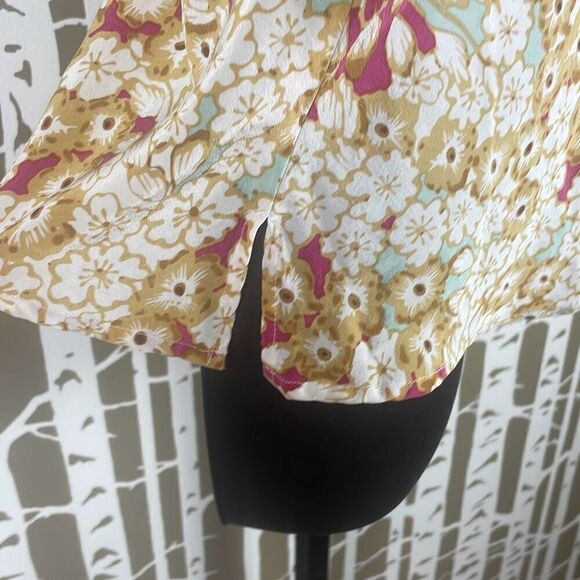 Silk Floral Print Camisole Top M - Picture 3 of 7